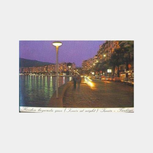 İzmir Kordon Boyunca Gece Kartpostal