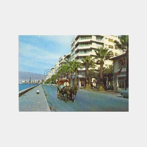 İzmir Kordon Faytonlu Görünüş Kartpostal
