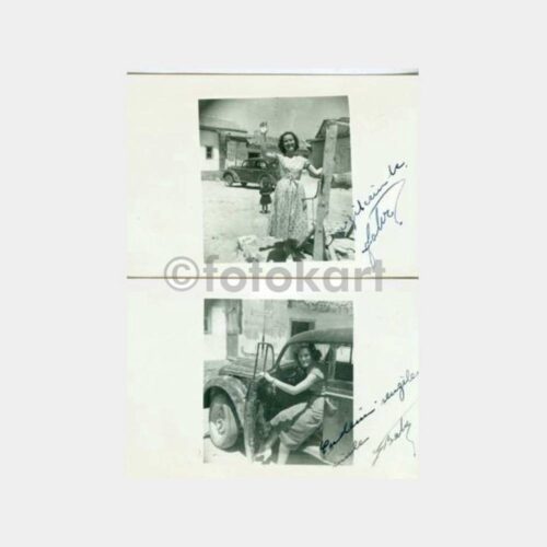 1940 Eski Otomobil Kadın Konulu Fotoğraf