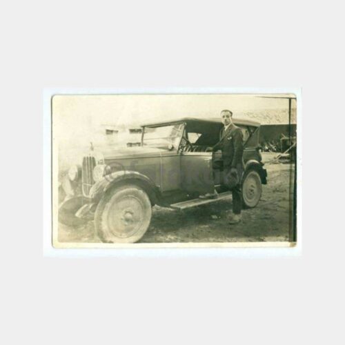 1927 Eski Otomobil Önünde Bay Fotoğraf