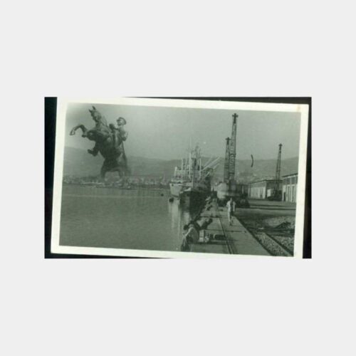 1957 Samsun Liman ve Ata Heykel Konulu Fotokart