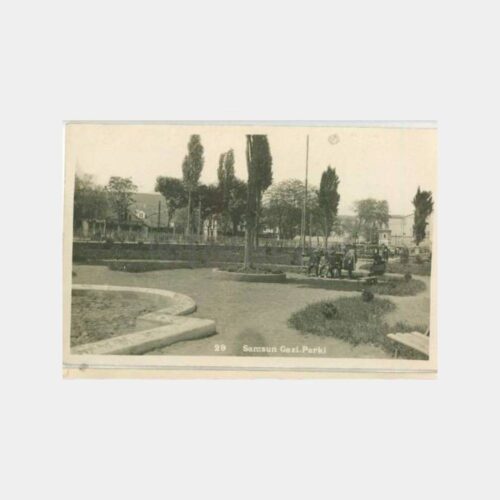 1930 Samsun Gazi Parkı Görünüş Kartpostal
