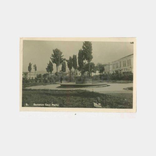 1930 Samsun Gazi Parkı Görünüş Kartpostal