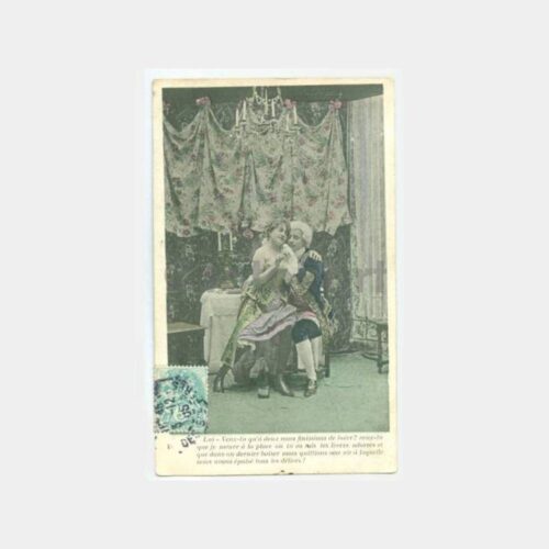 1905 Fransız Tiyatro Fantazi Damgalı Tebrik Kartı
