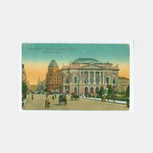 1920 Budapeşte Milli Tiyatro Konulu Kartpostal