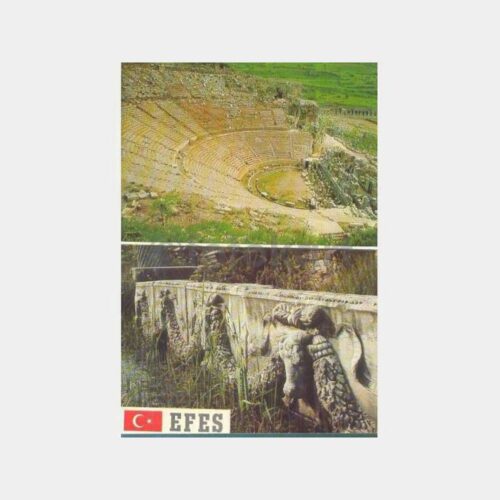 Efes Antik Tiyatro ve Çeşme Görünüşü Kartpostal