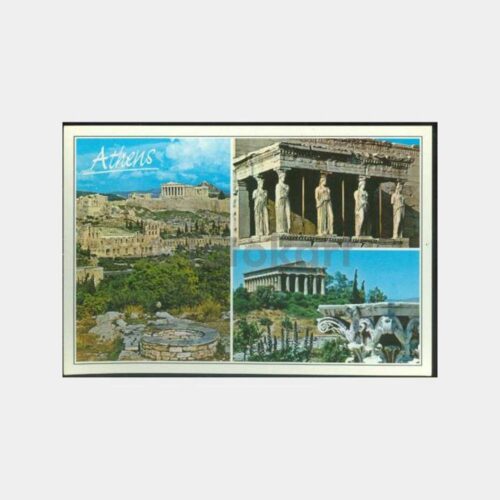 1990 Yunanistan Atina Akropol Kartpostal