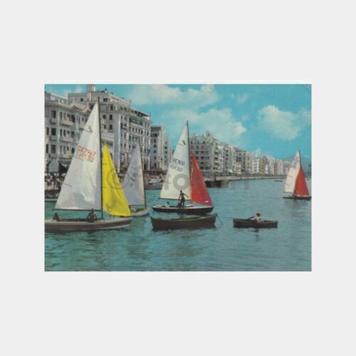 1960 Yunanistan Selanik Yelkenliler Kartpostal