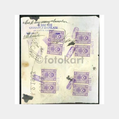 1932 Malatya Osmanlı Bankası Tahsil Senedi - Görsel 2