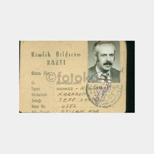 1970 Zonguldak Kilimli Karadon Kömür Kimlik Kartı