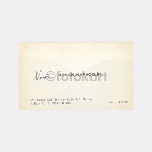 1960 Zonguldak Turhan Karaçelik Kartviziti