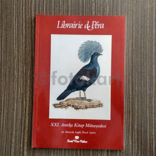 1996 Librairie de Péra XXI. Antika Kitap Müzayedesi Katalog