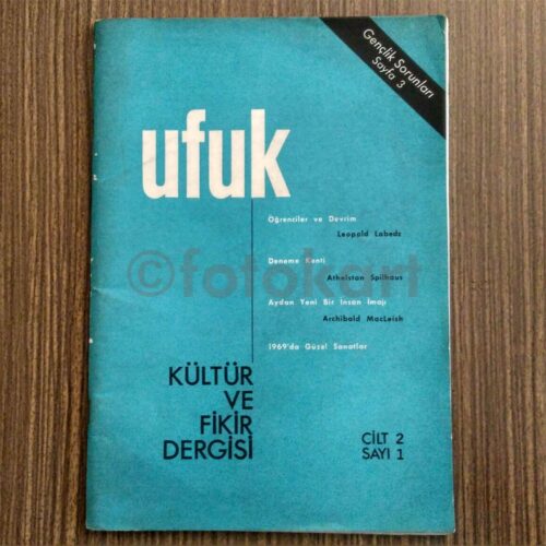1969 Ufuk Kültür ve Fikir Dergisi Cilt:2 Sayı:1