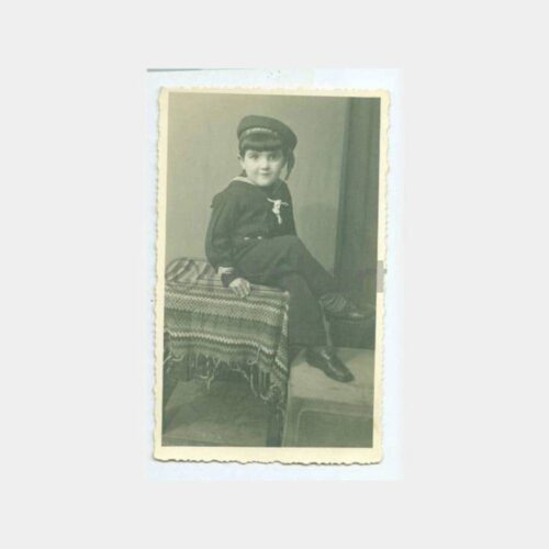 1930 Ankara Şapkalı Denizci Çocuk Fotoğraf