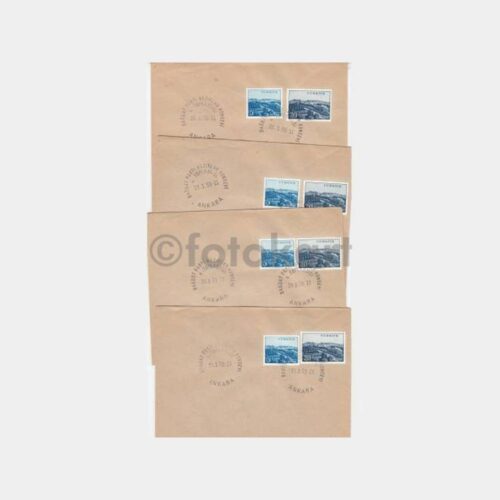 1958 Bağdat Paktı Ankara Pullu 4 Adet FDC