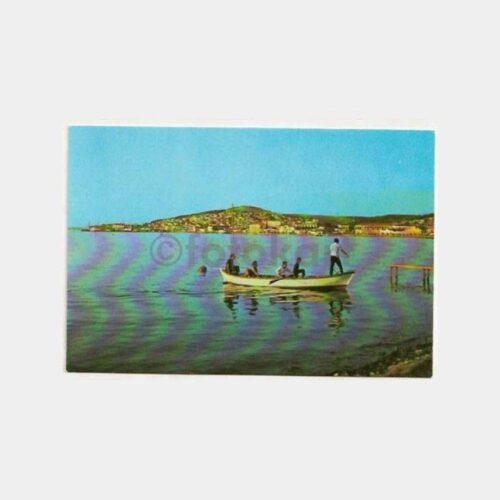 Ayvalık Sahilden Görünüş ve Kayıklar Kartpostal
