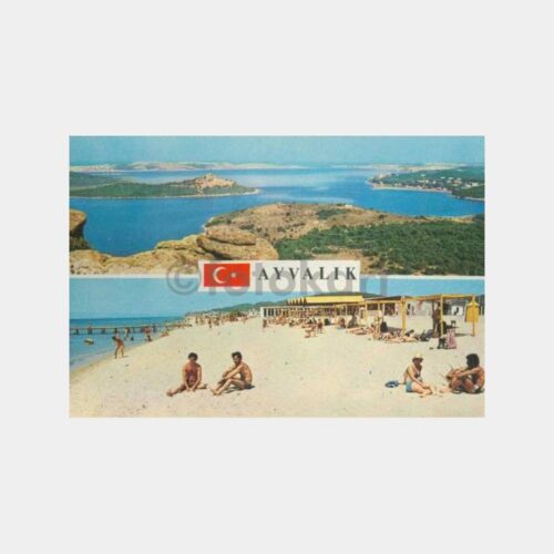 1980 Ayvalık 3 Görünüş Kartpostal