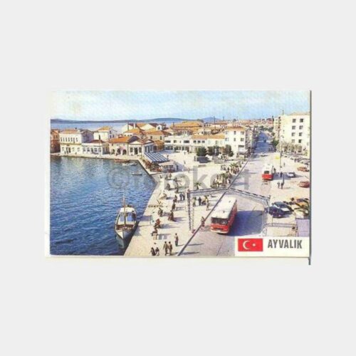 Ayvalık Sahili ve Atatürk Heykeli Kartpostal