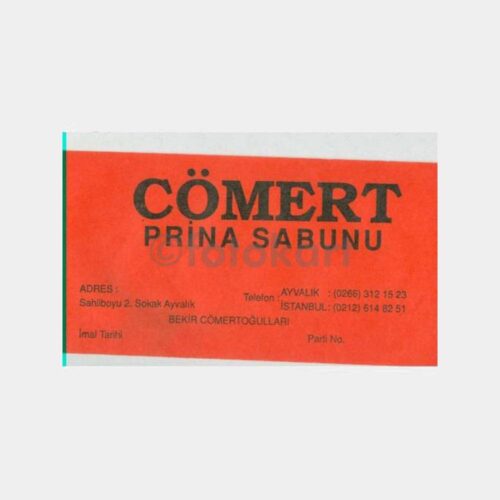 Ayvalık Cömert Sabun Etiketi