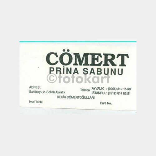 1960 Ayvalık Cömert Sabun Etiketi