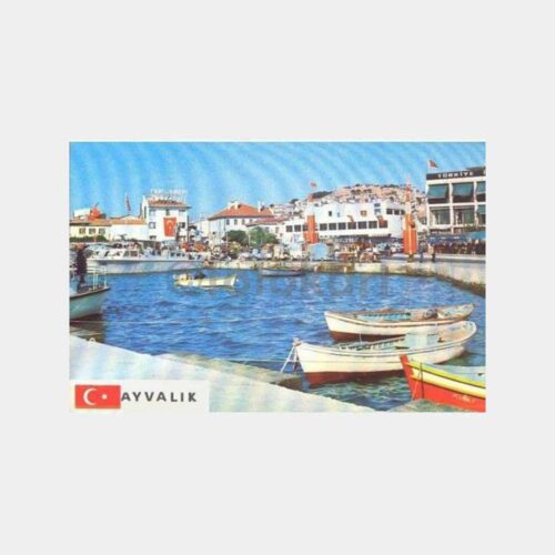 Ayvalık Sahil Liman Görünüş Kartpostal