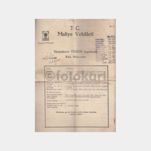 1946 Ayvalık Zeytinlik Kira Sözleşmesi