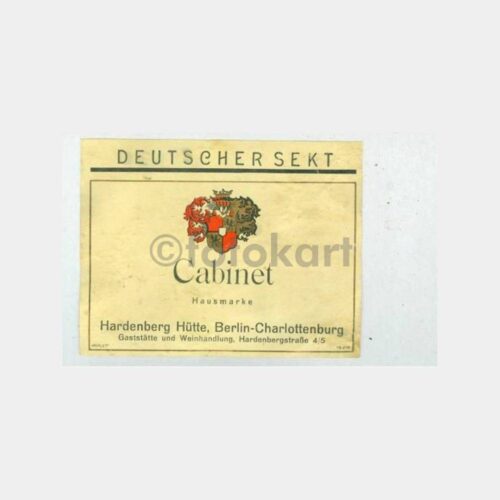1950 Alman Berlin Cabinet Etiket