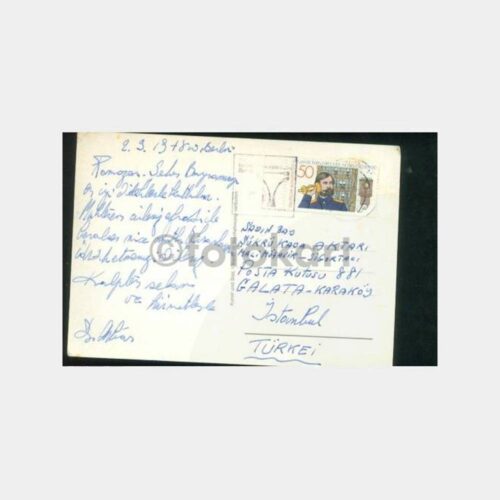 1978 Almanya Berlin Görünüş Damgalı Kartpostal - Görsel 2