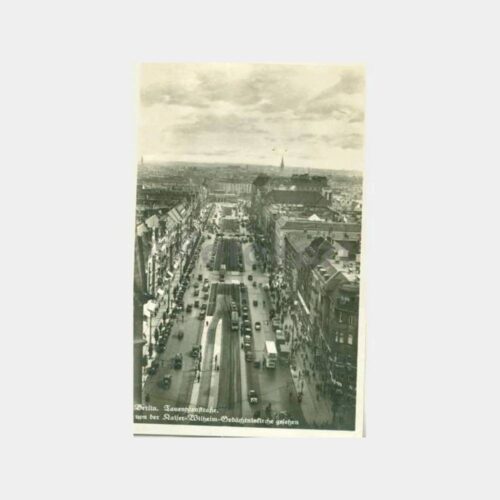 1937 Almanya Berlin Cadde Görünüş Kartpostal