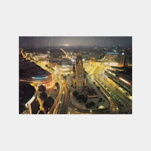 1969 Almanya Berlin Gece Görünüş Kartpostal