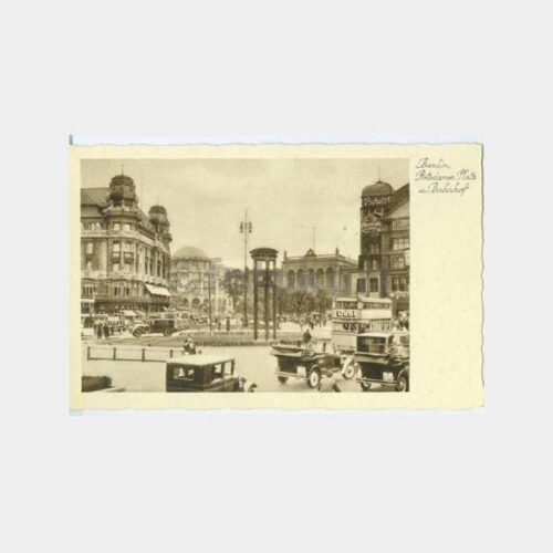 1930 Almanya Berlin Bahnhof Görünüş Kartpostal