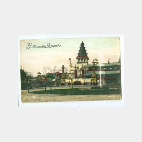 1920 Berlin Lunapark Görünüş Kartpostal