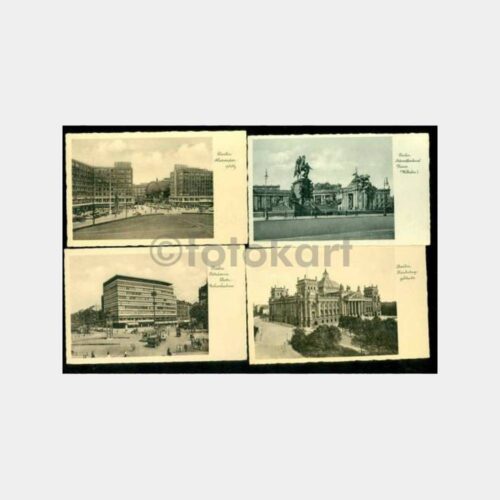 1933 Berlin Konulu 4 Adet Kartpostal