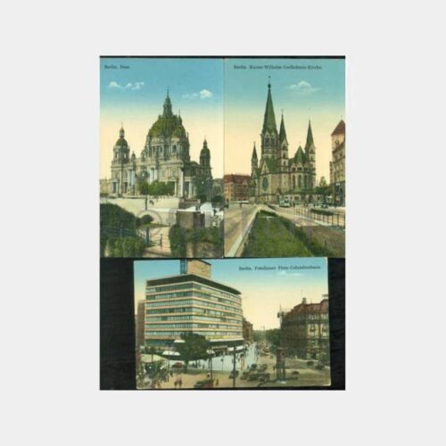 1930 Berlin Konulu 3 Adet Kartpostal