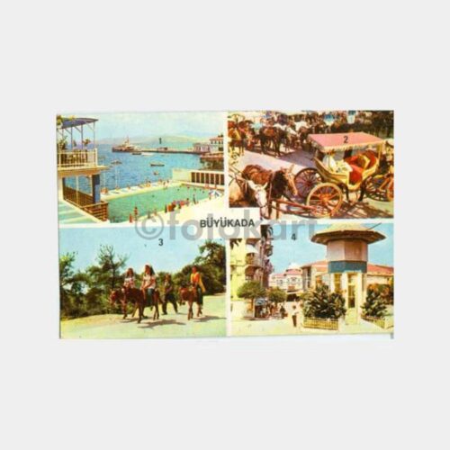 1968 Büyükada Eşekli Gezi Görünüş Kartpostal