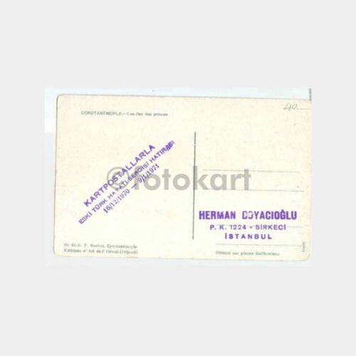 1923 Büyükada Herman Boyacıoğlu Damgalı Rochat Kartpostal - Görsel 2