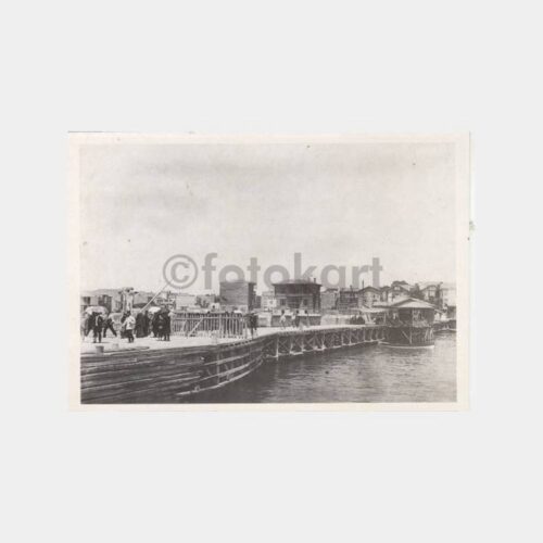 1910 Büyükada İskelesi Görünüş Yeni Baskı Kartpostal