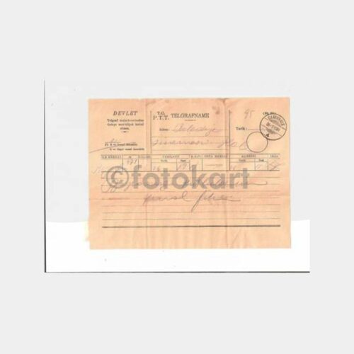 1934 Çanakkale Damgalı Telgraf