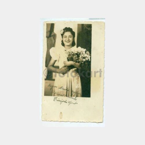 1930 Çiçekli Gelin Stüdyo Fotoğraf