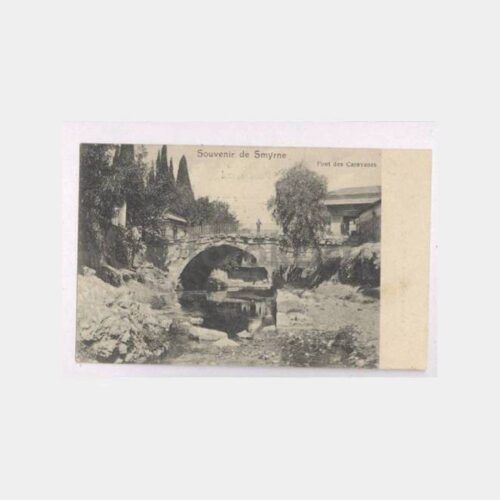1910 İzmir Kervan Köprüsü Görünüş Kartpostal