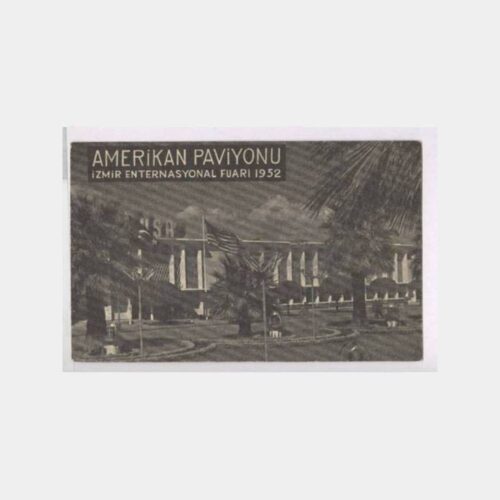 1952 İzmir Fuarı Amerikan Pavyonu Kartpostal