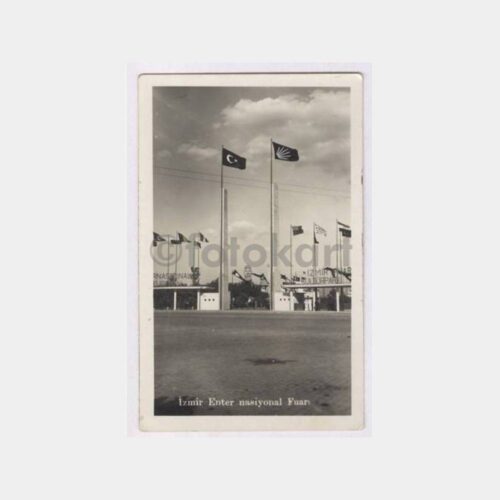 1930 İzmir Fuarı Lozan Kapısı Görünüş Fotokart