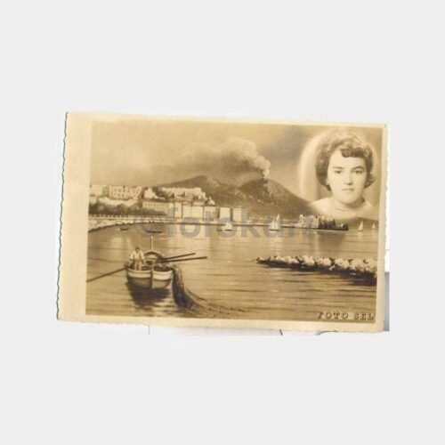 1964 Foto Sel Manzara ve Kadın Kolaj Fotoğraf