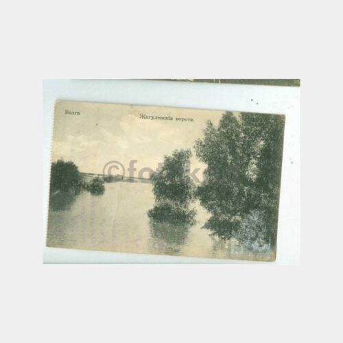 1920 Rusya Volga Nehri Görünüş Kartpostal