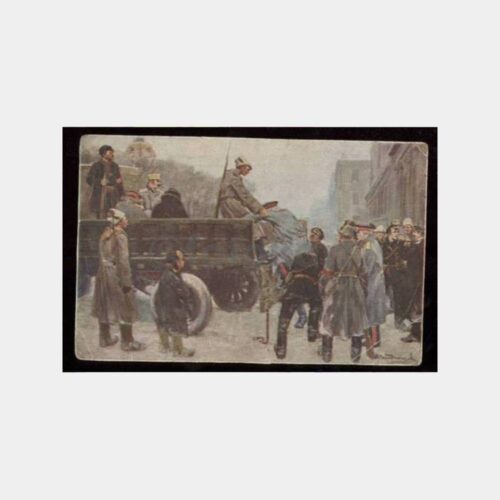 1917 Rusya Generallerin Tevkifi Tablo Kartpostal