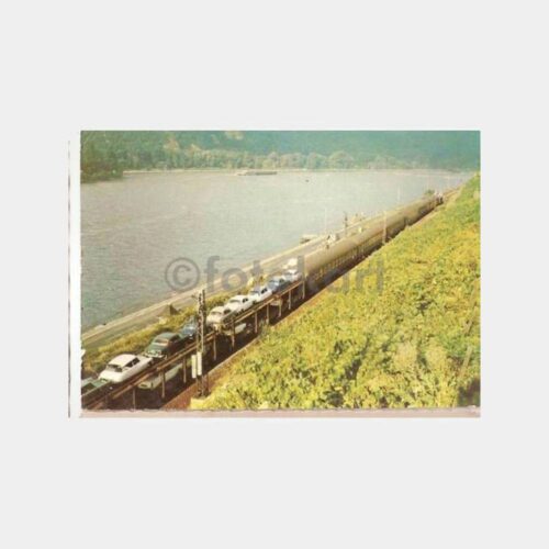 Almanya Tren Hattı Auto im Reisezug Kartpostal