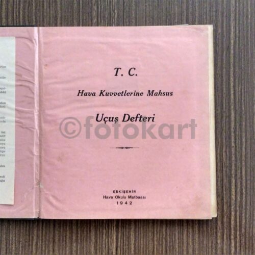 1942 Hava Kuvvetleri Uçak Uçuş Defteri