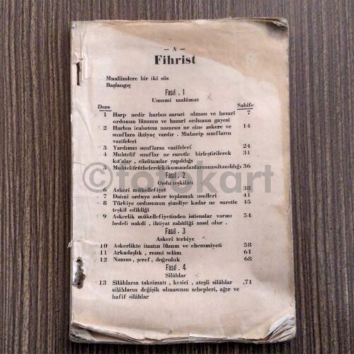 1931 Askerliğe Hazırlık Dersleri I. Kitap