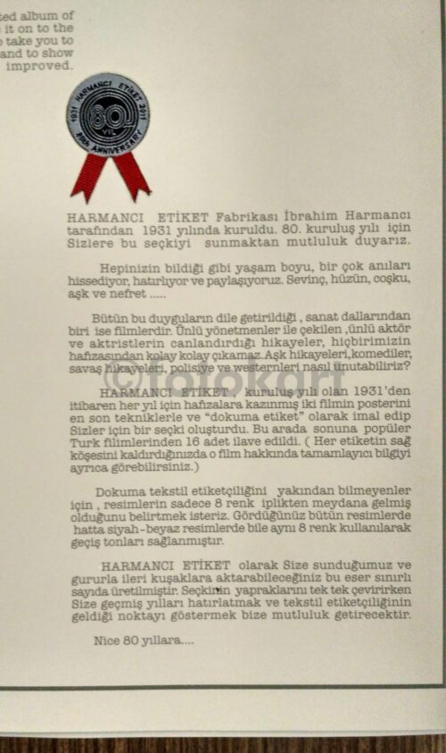 Harmancı Etiket 80. Yıl Dokuma Film Etiketleri Kataloğu - Görsel 6