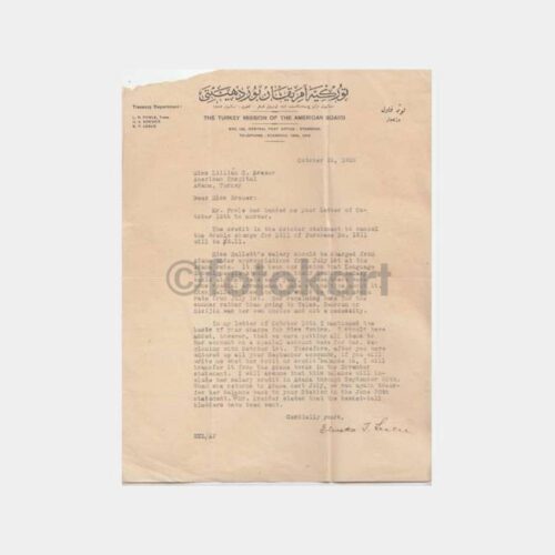 1928 Adana Hastane Amerikan Board Başlıklı Yazısı